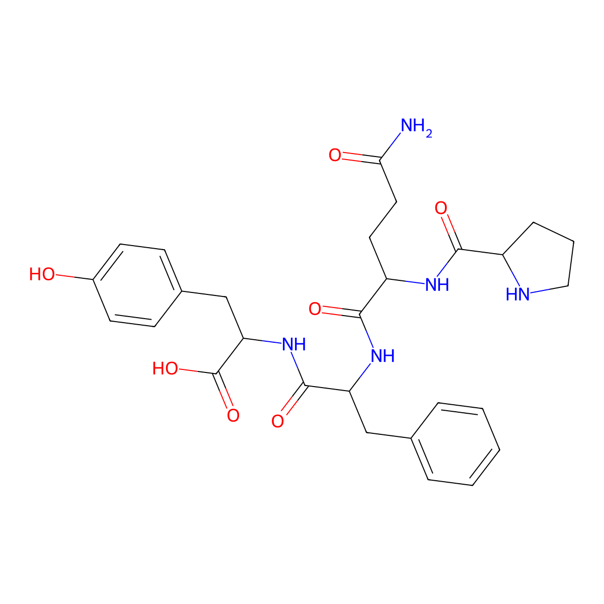 H-Pro-Gln-Phe-Tyr-OH molecular structure, CAS 787539-66-6