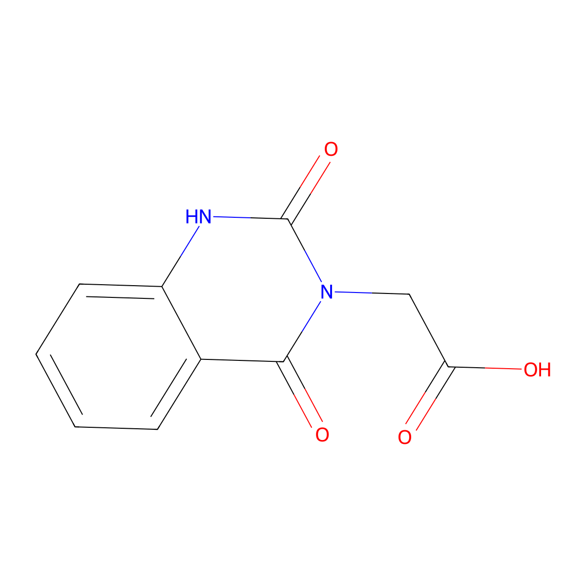 2-(2,4-Dioxo-1,2,3,4-tetrahydroquinazolin-3-yl)acetic acid molecular structure, CAS 78754-94-6