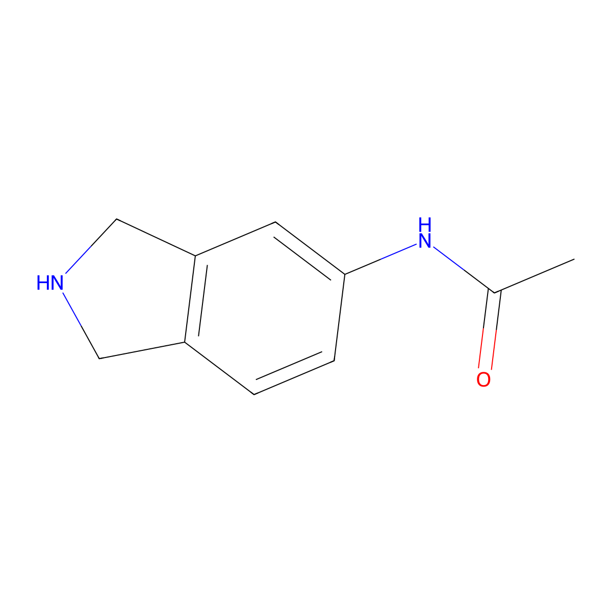 N-(2,3-dihydro-1H-isoindol-5-yl)acetamide molecular structure, CAS 787541-72-4