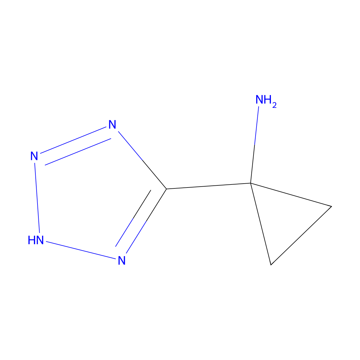 1-(1H-1,2,3,4-tetrazol-5-yl)cyclopropan-1-amine molecular structure, CAS 787545-18-0
