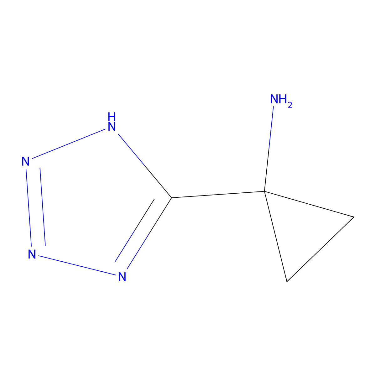 1-(1H-1,2,3,4-tetrazol-5-yl)cyclopropan-1-amine molecular structure, CAS 787545-18-0