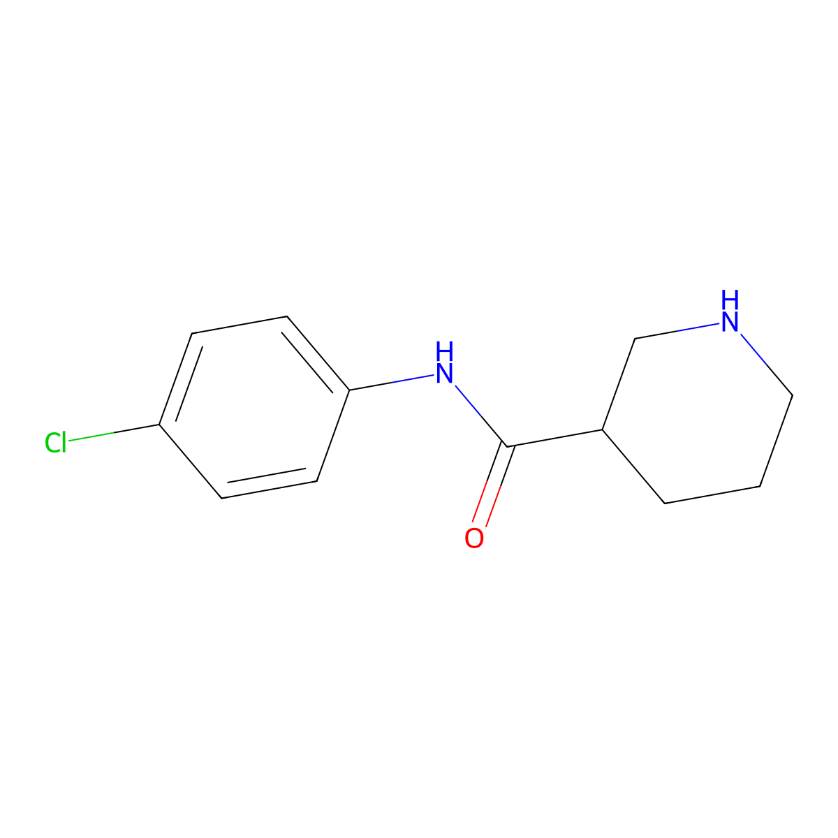 N-(4-Chlorophenyl)piperidine-3-carboxamide molecular structure, CAS 787546-33-2