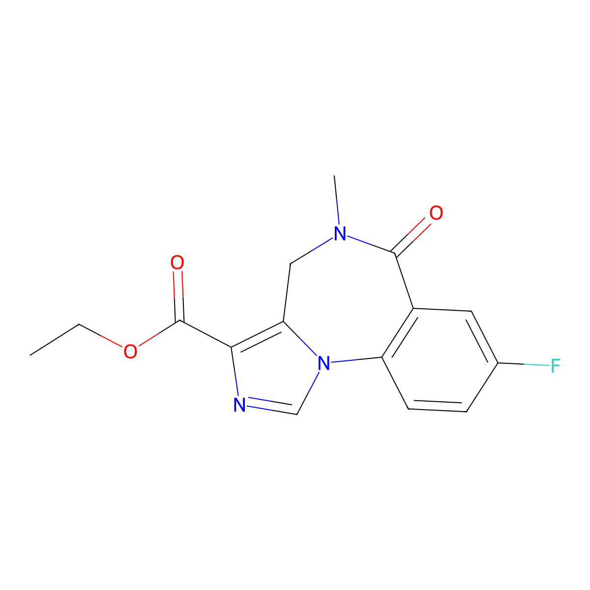 Flumazenil molecular structure, CAS 78755-81-4