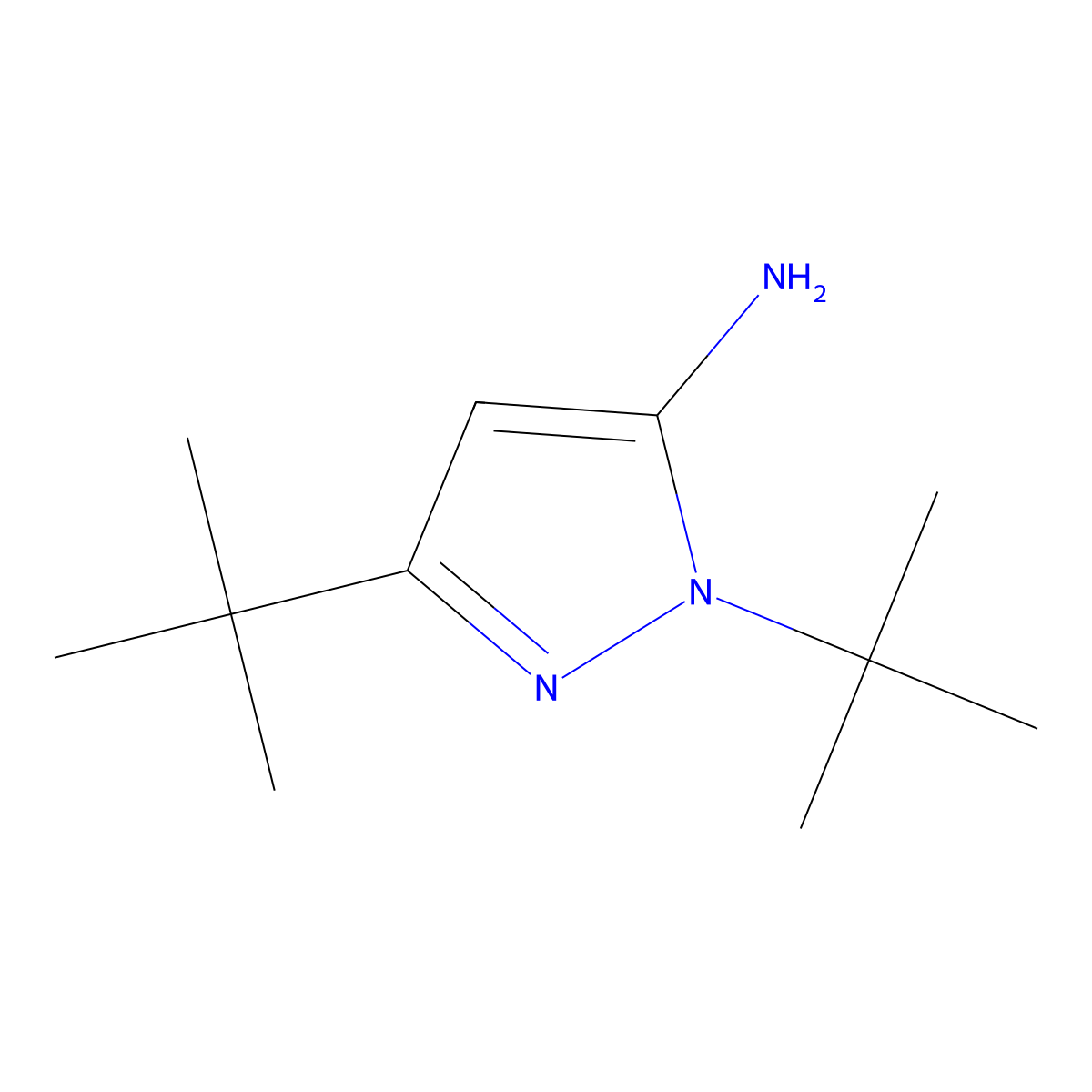 1,3-Di-tert-butyl-1H-pyrazol-5-amine molecular structure, CAS 787552-38-9