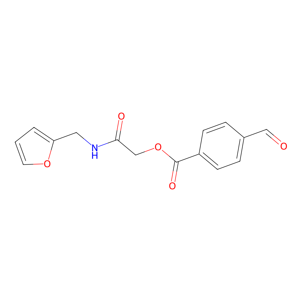 [2-(Furan-2-ylmethylamino)-2-oxoethyl] 4-formylbenzoate molecular structure, CAS 787557-43-1