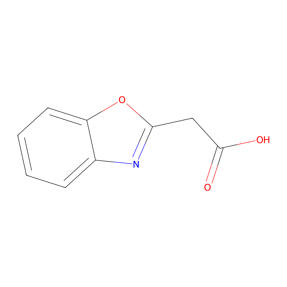 (1,3-Benzoxazol-2-yl)acetic acid molecular structure, CAS 78756-98-6