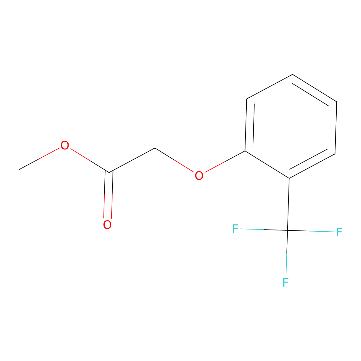 Methyl 2-(2-(trifluoromethyl)phenoxy)acetate molecular structure, CAS 787575-51-3