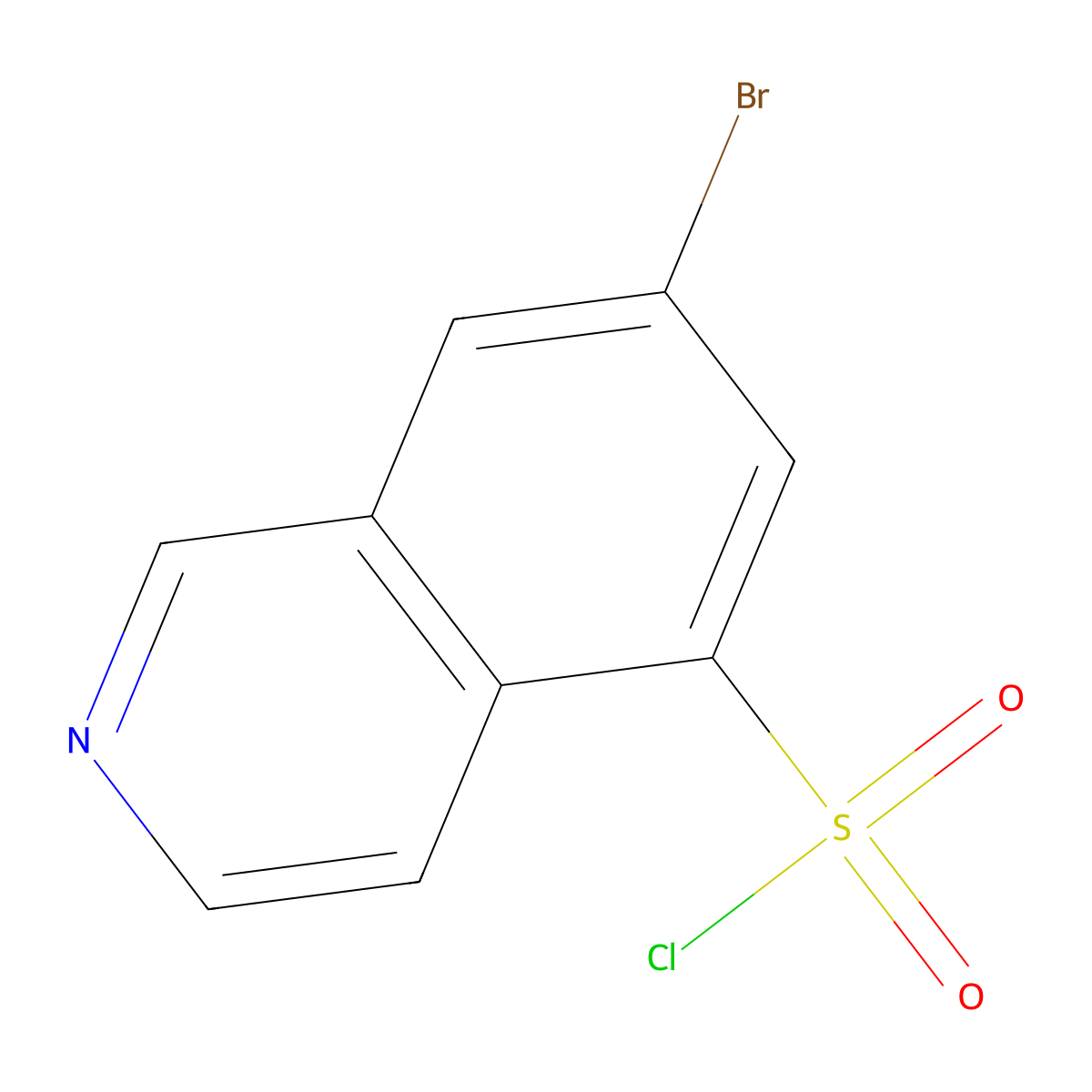 7-Bromoisoquinoline-5-sulfonyl chloride molecular structure, CAS 787575-93-3