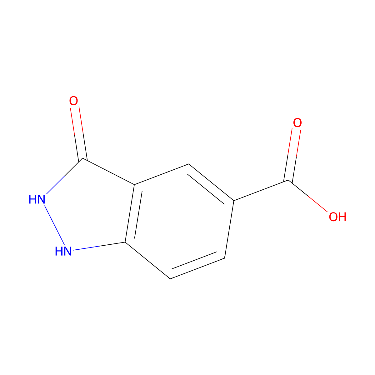 3-hydroxy-1H-indazole-5-carboxylic acid molecular structure, CAS 787580-93-2