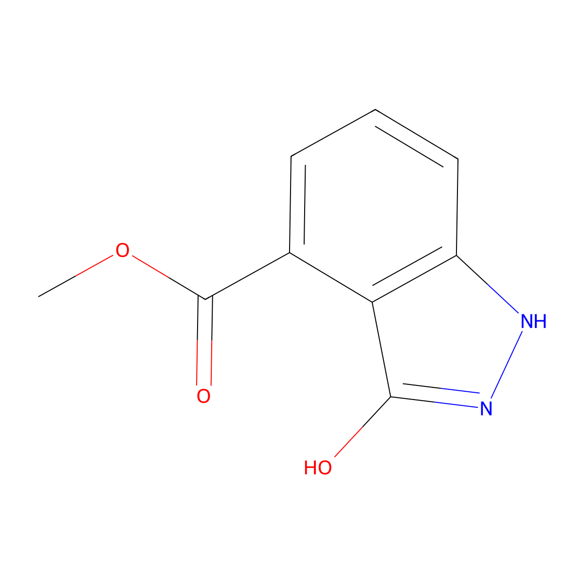 Methyl 3-hydroxy-1H-indazole-4-carboxylate molecular structure, CAS 787581-35-5