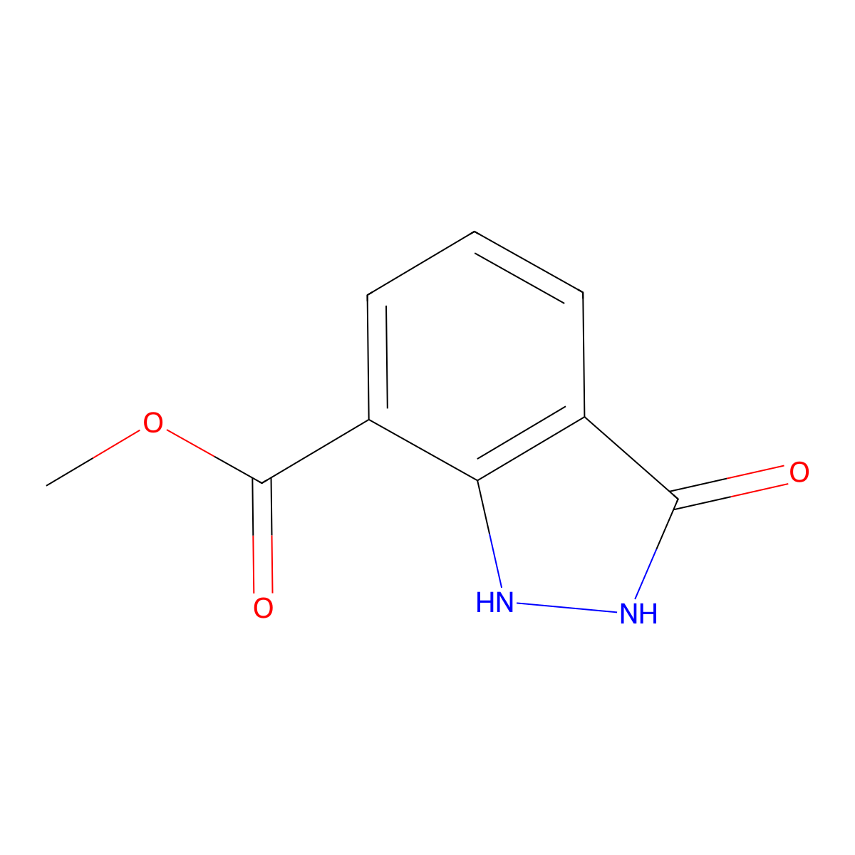 Methyl 3-oxo-2,3-dihydro-1H-indazole-7-carboxylate molecular structure, CAS 787581-39-9