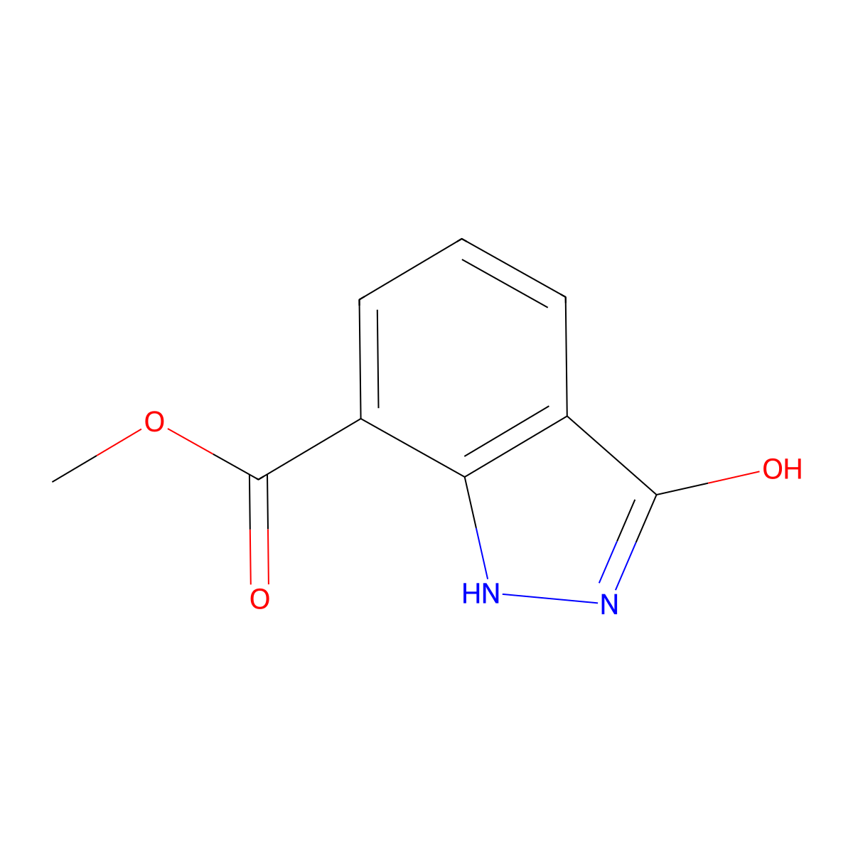 Methyl 3-oxo-2,3-dihydro-1H-indazole-7-carboxylate molecular structure, CAS 787581-39-9