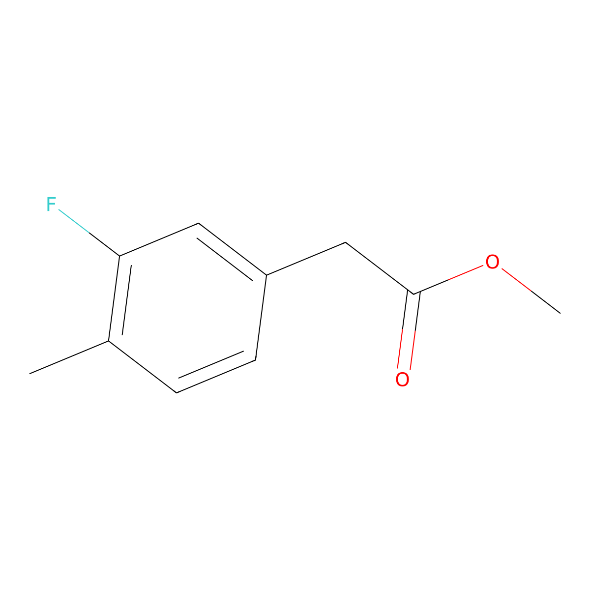 Methyl 2-(3-fluoro-4-methylphenyl)acetate molecular structure, CAS 787585-29-9