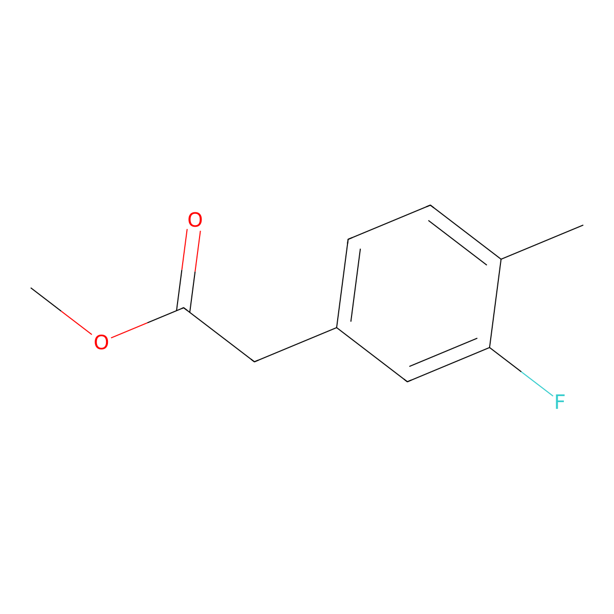 Methyl 2-(3-fluoro-4-methylphenyl)acetate molecular structure, CAS 787585-29-9