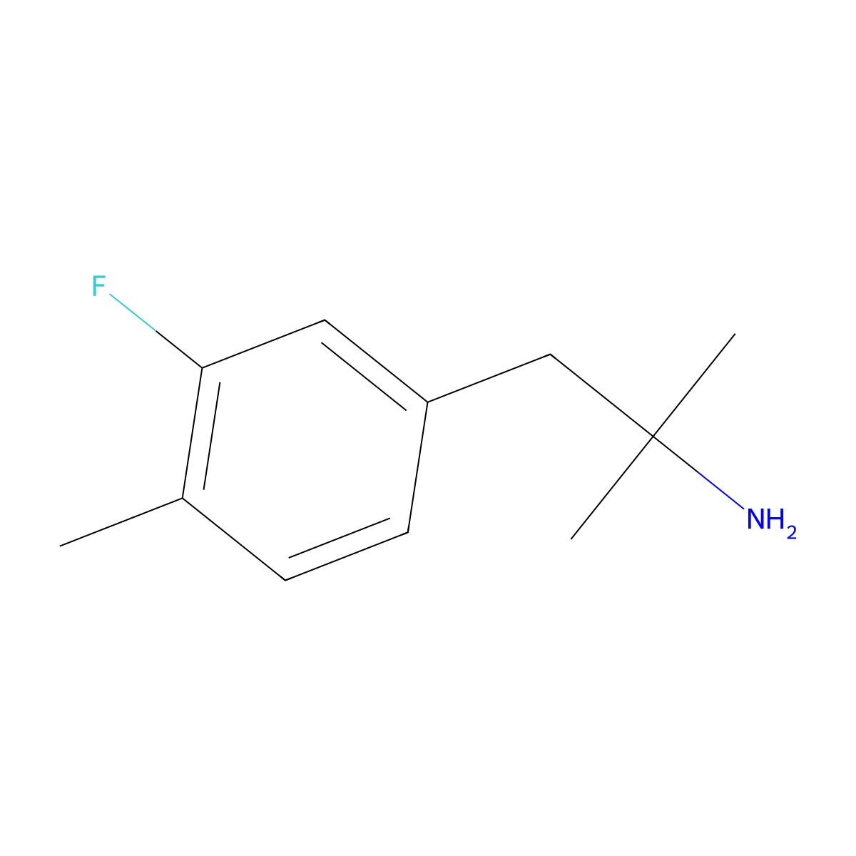 1-(3-Fluoro-4-methylphenyl)-2-methylpropan-2-amine molecular structure, CAS 787585-32-4