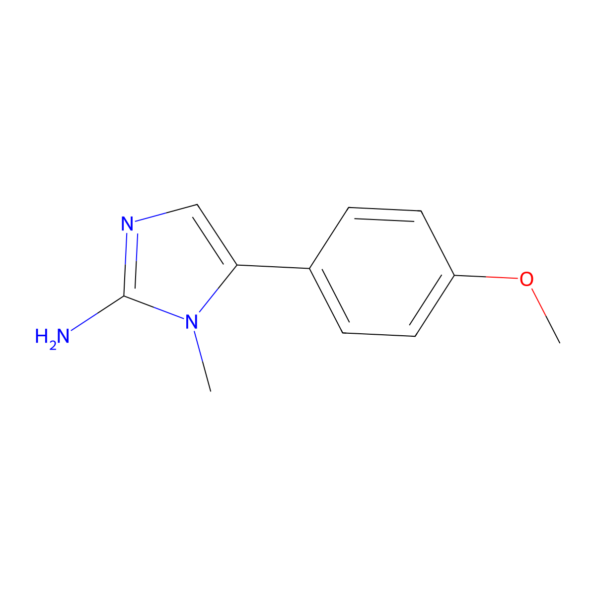 5-(4-methoxyphenyl)-1-methyl-1H-imidazol-2-amine molecular structure, CAS 787586-87-2