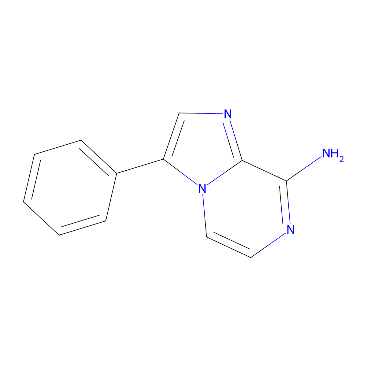 3-Phenyl-imidazo[1,2-a]pyrazin-8-ylamine molecular structure, CAS 787590-47-0