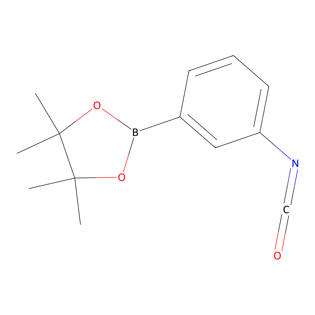 2-(3-Isocyanatophenyl)-4,4,5,5-tetramethyl-1,3,2-dioxaborolane molecular structure, CAS 787591-43-9
