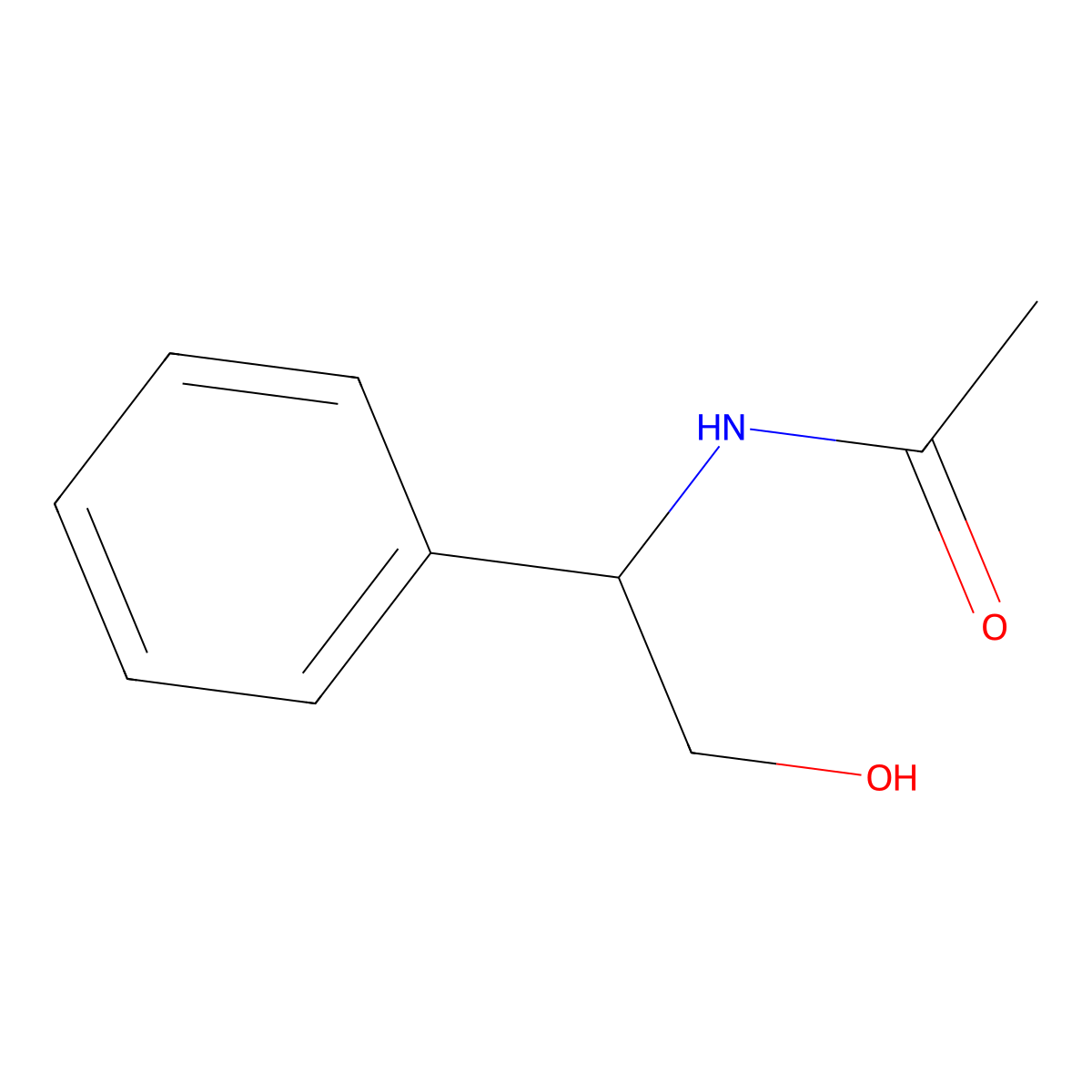 N-[(1R)-2-Hydroxy-1-phenylethyl]acetamide molecular structure, CAS 78761-26-9