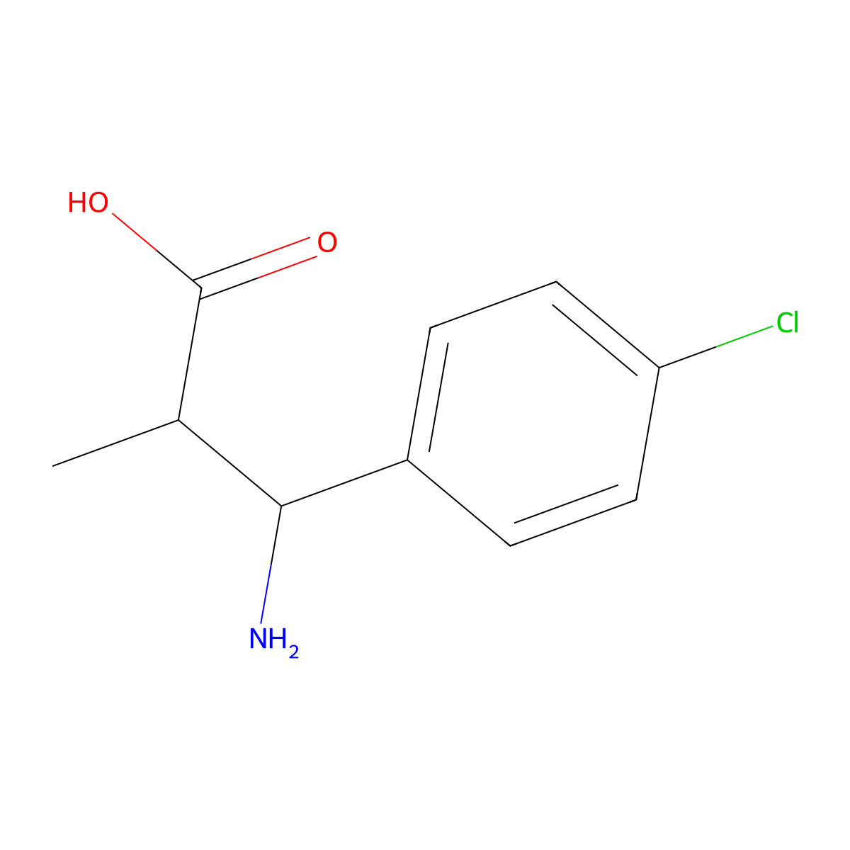 3-Amino-3-(4-chlorophenyl)-2-methylpropanoic acid molecular structure, CAS 787615-07-0