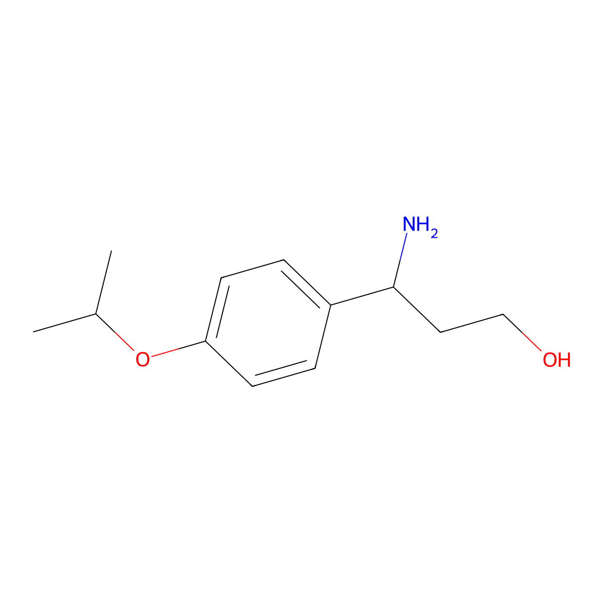 3-Amino-3-[4-(propan-2-yloxy)phenyl]propan-1-ol molecular structure, CAS 787615-30-9
