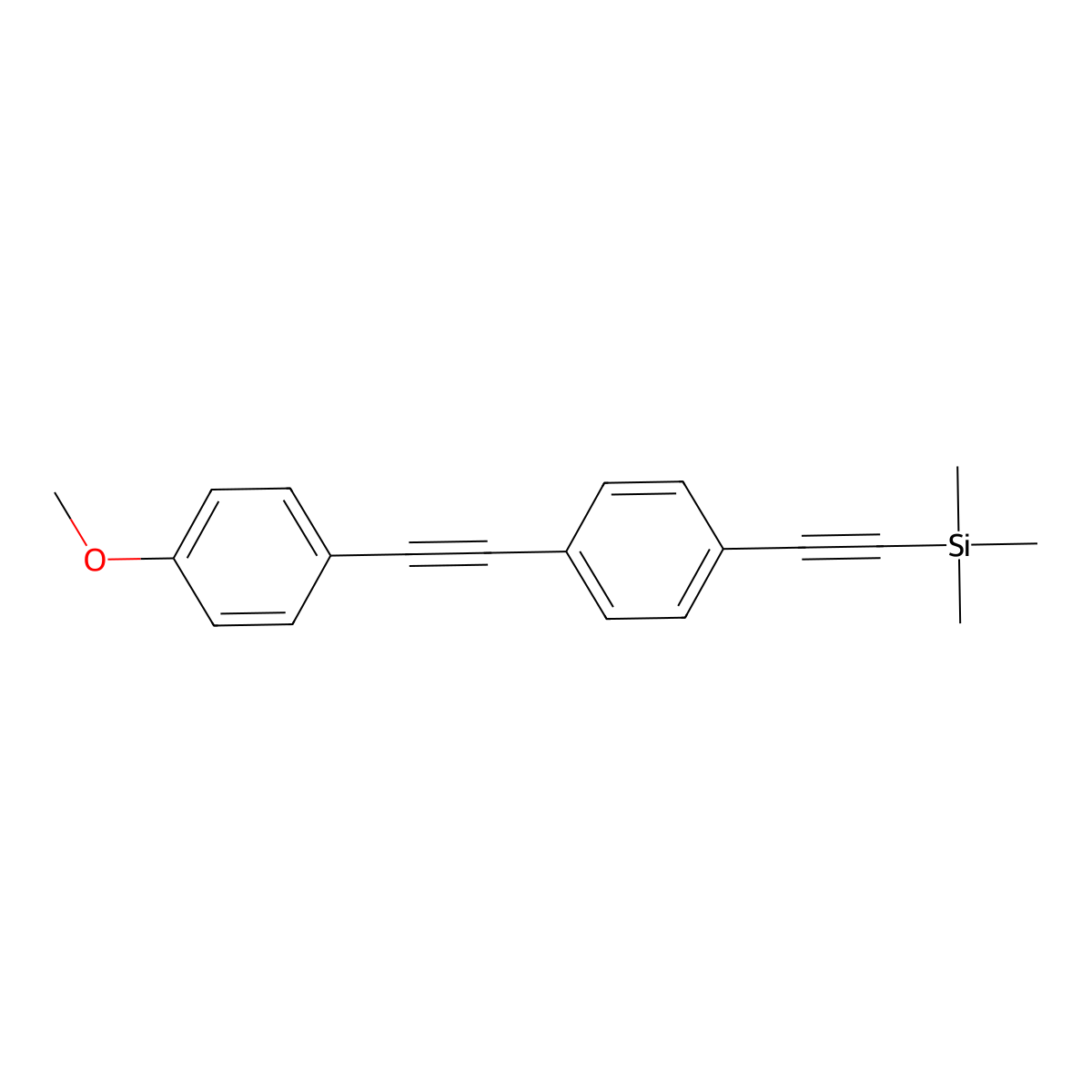 ((4-((4-Methoxyphenyl)ethynyl)phenyl)ethynyl)trimethylsilane molecular structure, CAS 787617-56-5