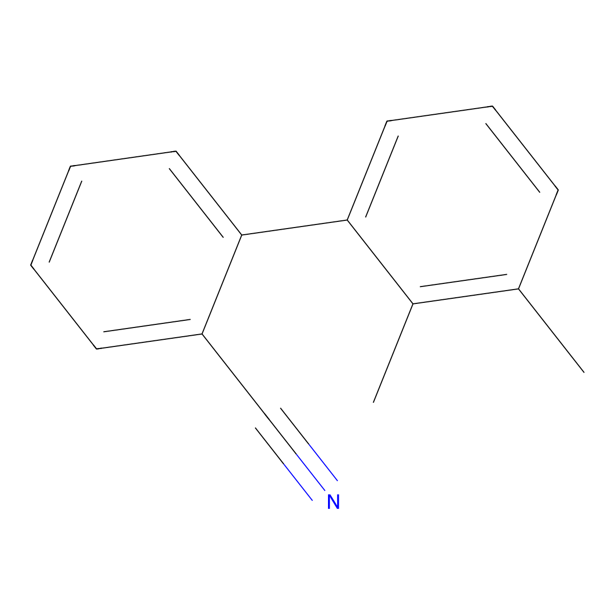 2',3'-Dimethyl-[1,1'-biphenyl]-2-carbonitrile molecular structure, CAS 787618-27-3