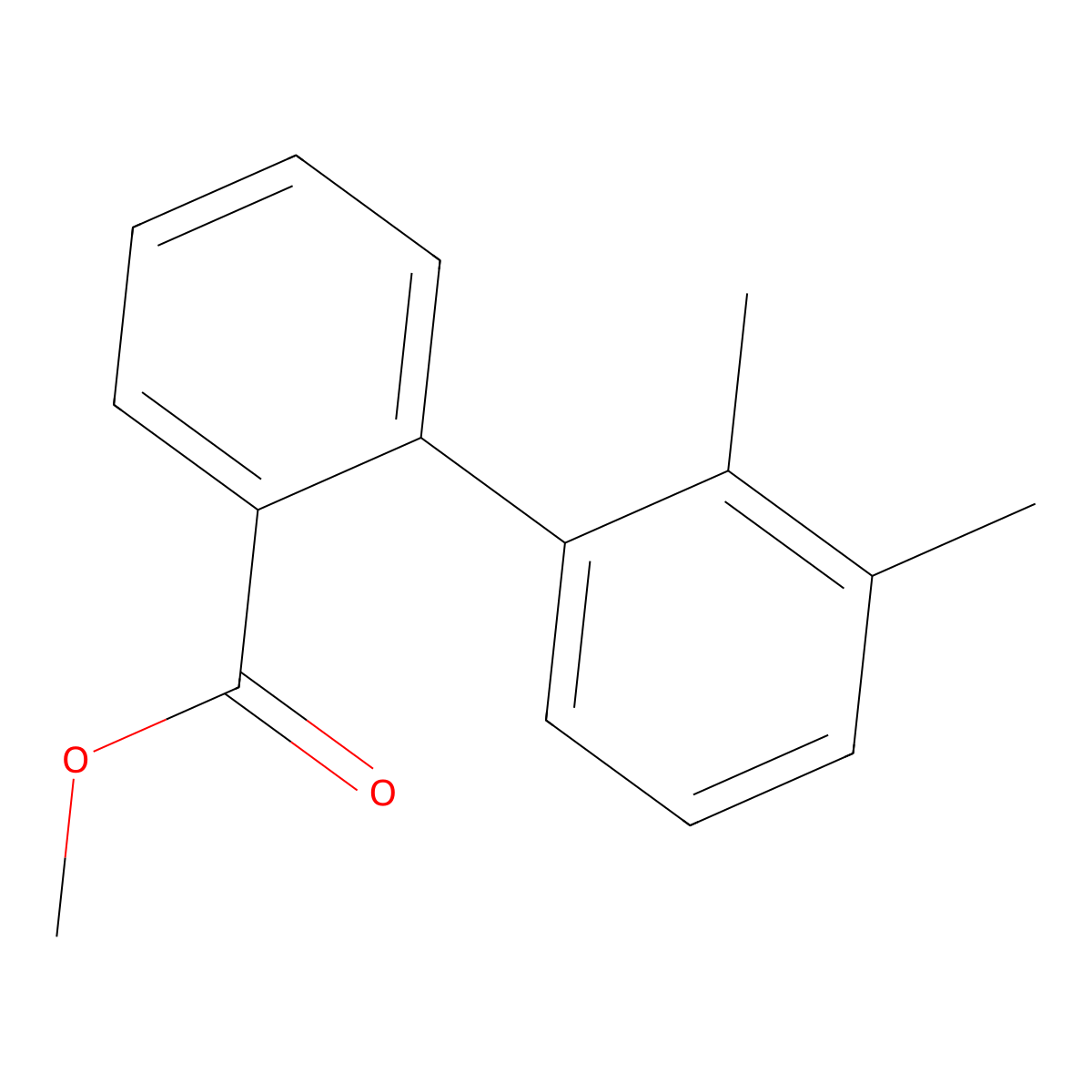 Methyl 2',3'-dimethyl-[1,1'-biphenyl]-2-carboxylate molecular structure, CAS 787618-28-4