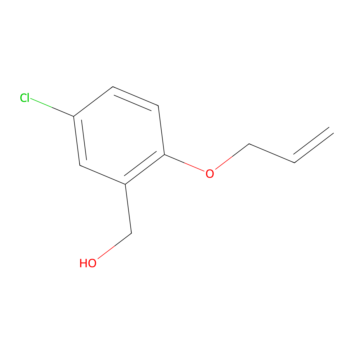 [2-(Allyloxy)-5-chlorophenyl]methanol molecular structure, CAS 787619-52-7