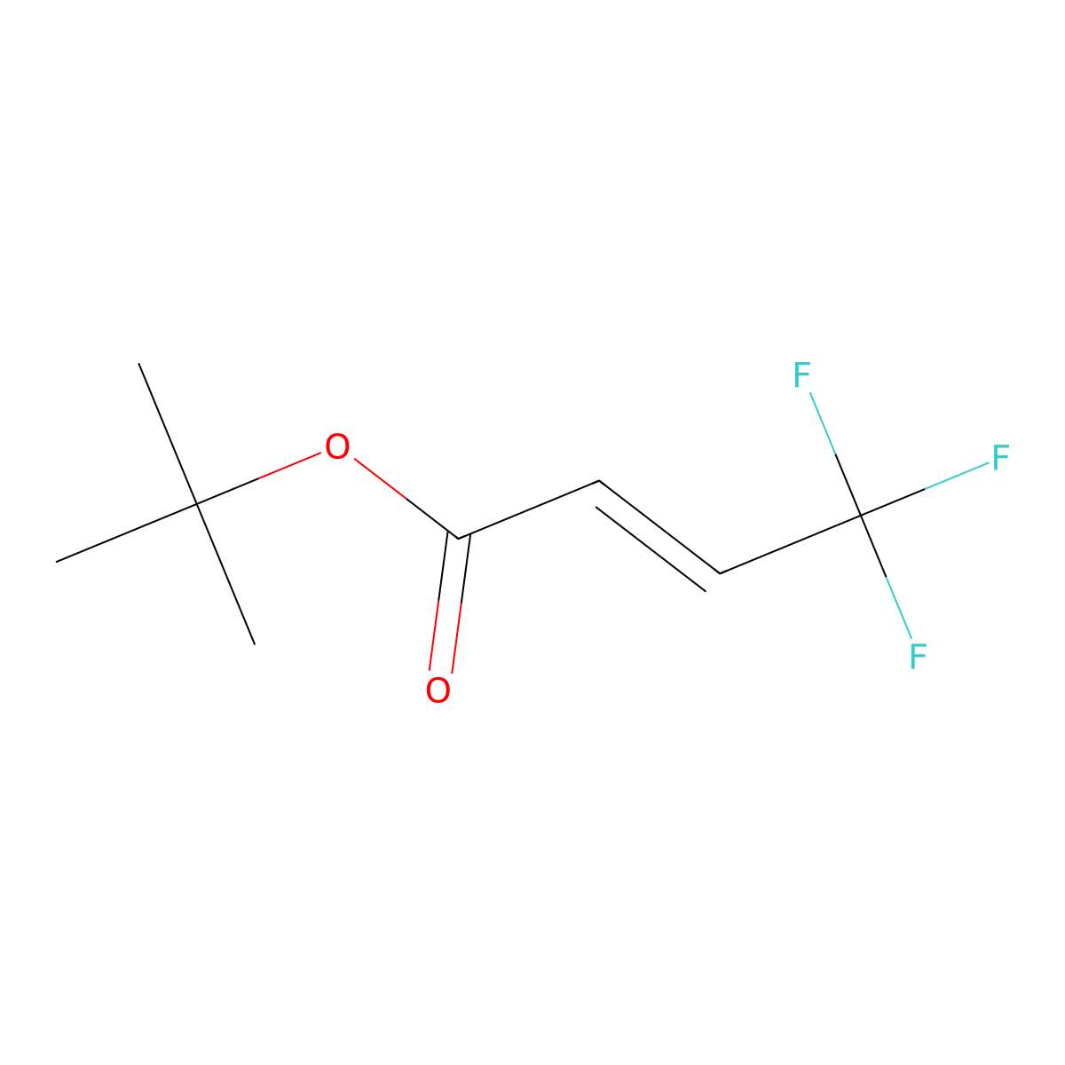 Tert-butyl 4,4,4-trifluorobut-2-enoate molecular structure, CAS 78762-71-7