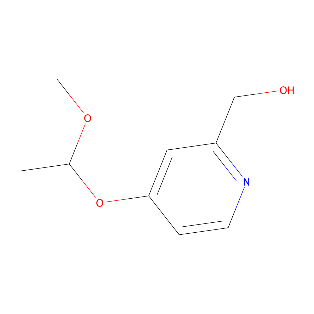 [4-(1-Methoxyethoxy)pyridin-2-yl]methanol molecular structure, CAS 787622-88-2