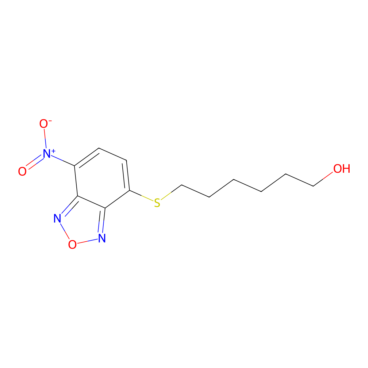 6-(7-Nitro-2,1,3-benzoxadiazol-4-ylthio)hexanol molecular structure, CAS 787634-60-0