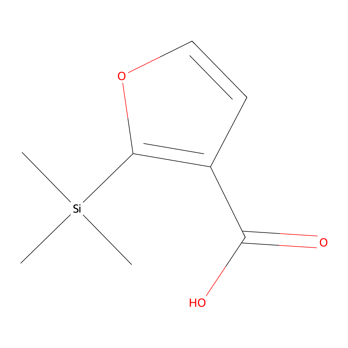2-(Trimethylsilyl)furan-3-carboxylic acid molecular structure, CAS 78764-55-3