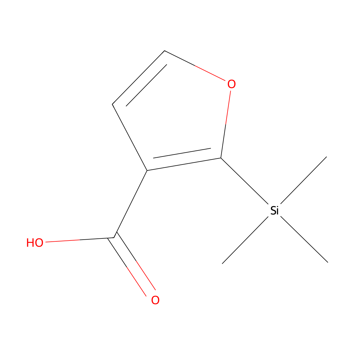 2-(Trimethylsilyl)furan-3-carboxylic acid molecular structure, CAS 78764-55-3