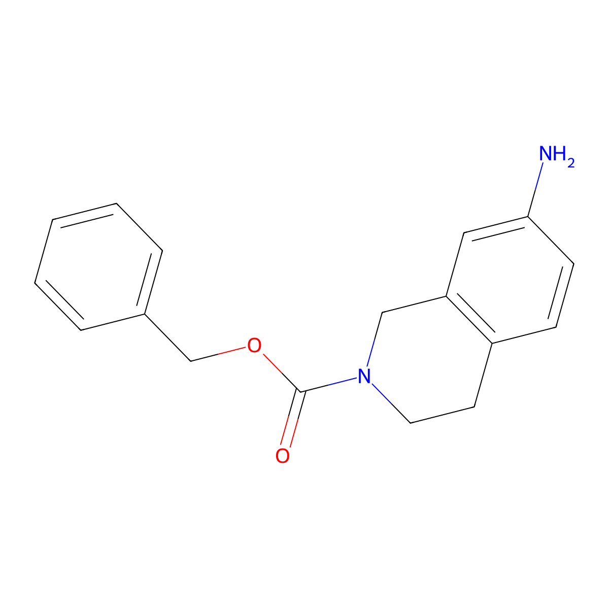 Benzyl 7-amino-3,4-dihydroisoquinoline-2(1H)-carboxylate molecular structure, CAS 787640-41-9