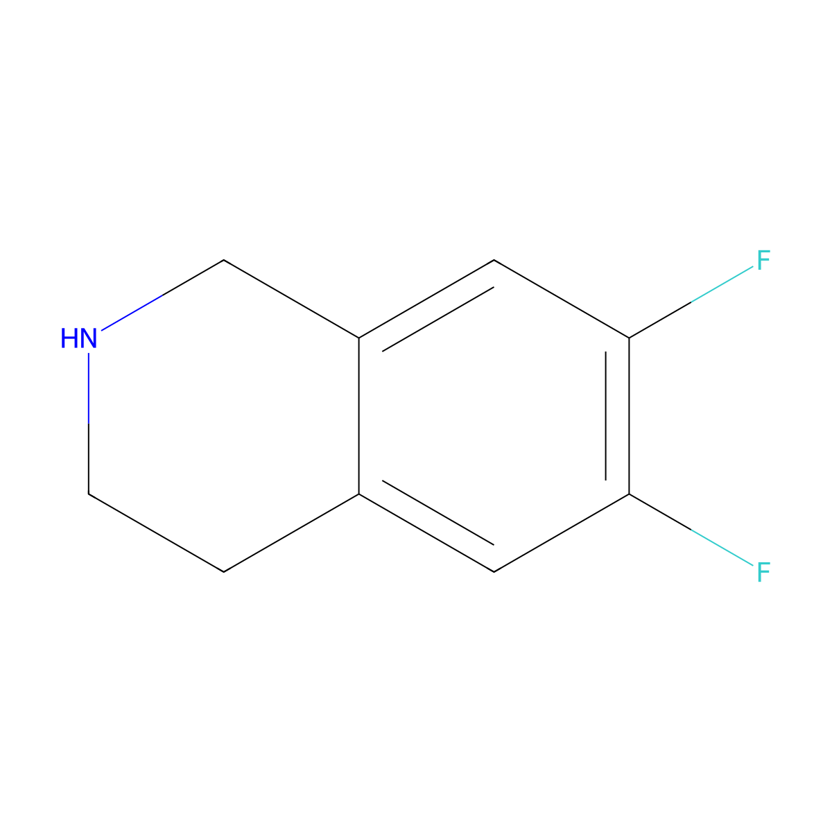 6,7-Difluoro-1,2,3,4-tetrahydroisoquinoline molecular structure, CAS 787640-44-2