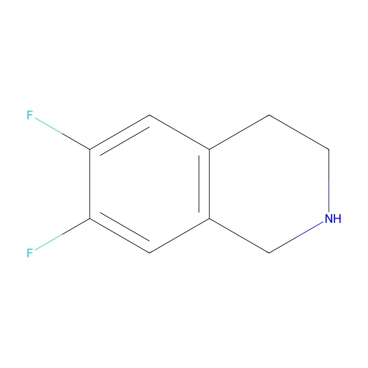 6,7-Difluoro-1,2,3,4-tetrahydroisoquinoline molecular structure, CAS 787640-44-2