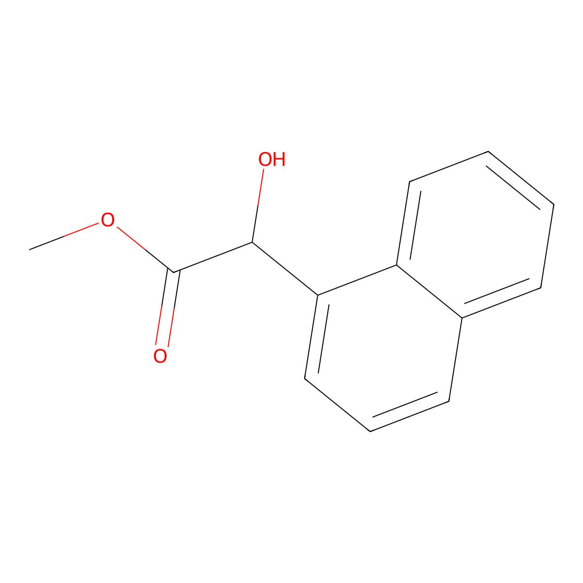 Methyl 2-hydroxy-2-(naphthalen-1-YL)acetate molecular structure, CAS 78772-53-9