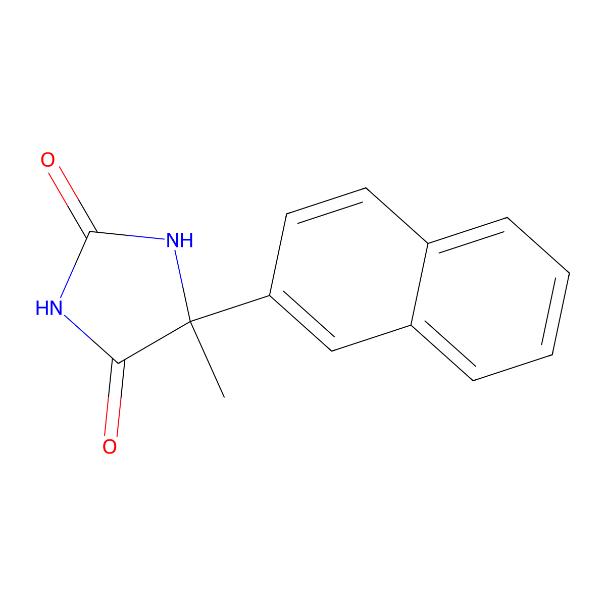 5-Methyl-5-(naphthalen-2-yl)imidazolidine-2,4-dione molecular structure, CAS 78772-74-4