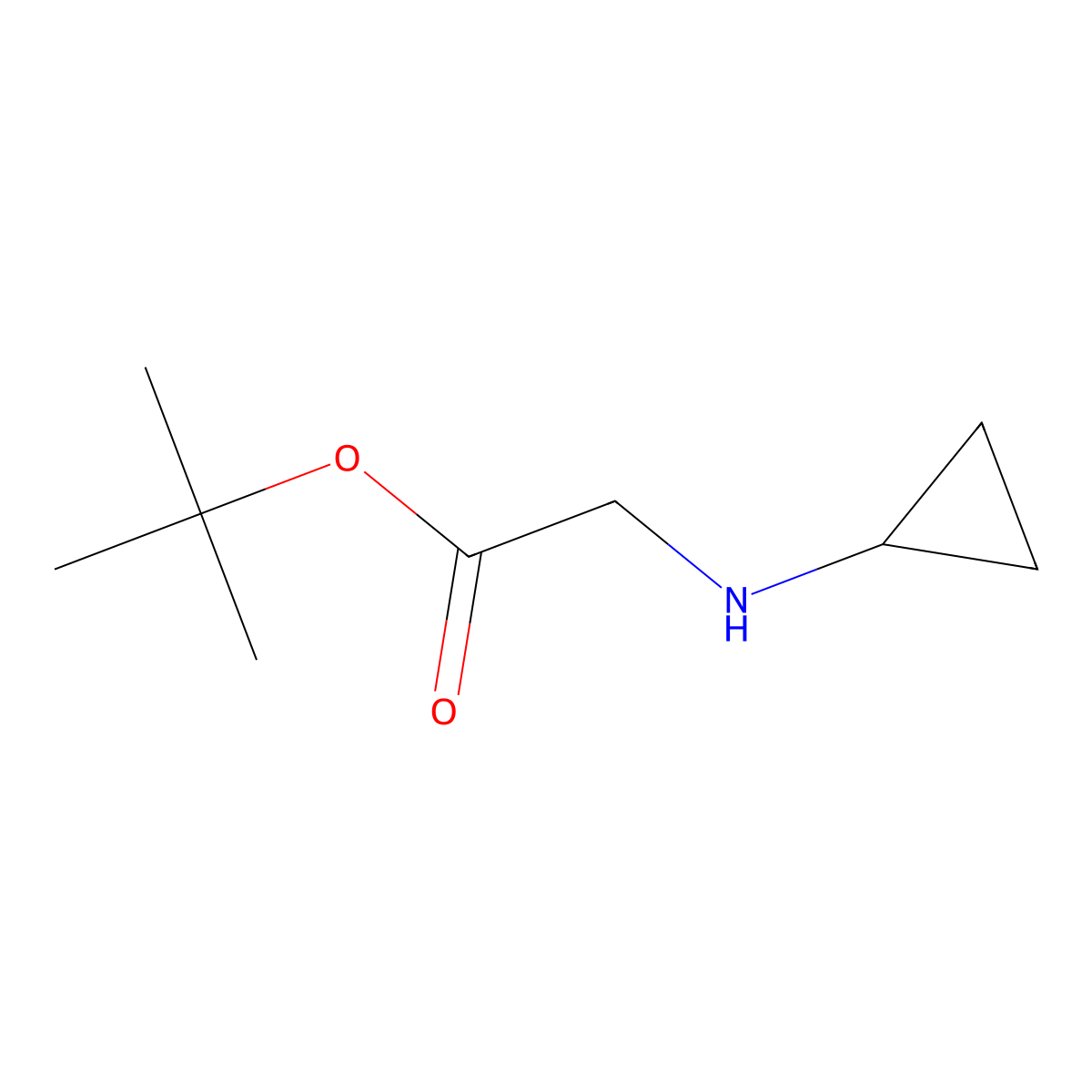 Tert-butyl 2-(cyclopropylamino)acetate molecular structure, CAS 78773-38-3