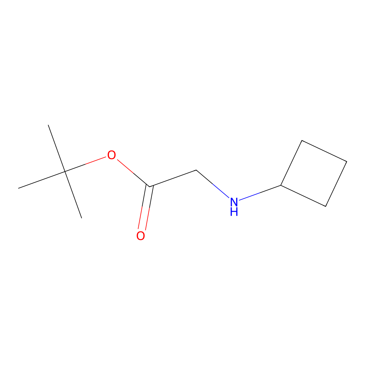 Tert-butyl 2-(cyclobutylamino)acetate molecular structure, CAS 78773-49-6