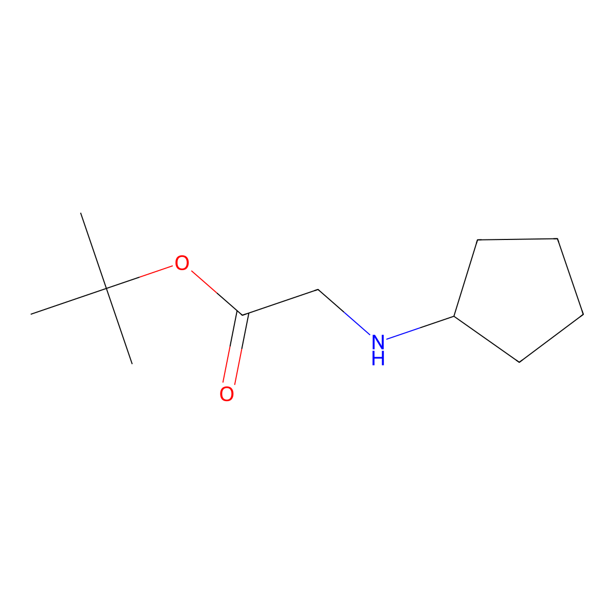 Tert-butyl 2-(cyclopentylamino)acetate molecular structure, CAS 78773-69-0