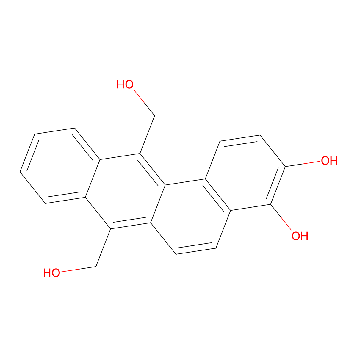 7,12-Dihydroxymethylbenz(a)anthracene-3,4-diol molecular structure, CAS 78776-38-2