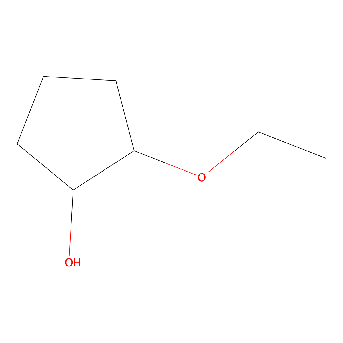 2-Ethoxycyclopentan-1-ol molecular structure, CAS 78782-09-9