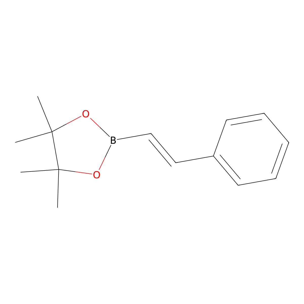 4,4,5,5-tetramethyl-2-((E)-2-phenylethenyl)-1,3,2-dioxaborolane molecular structure, CAS 78782-27-1