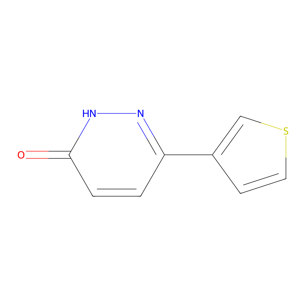 6-(thiophen-3-yl)pyridazin-3(2H)-one molecular structure, CAS 78784-78-8