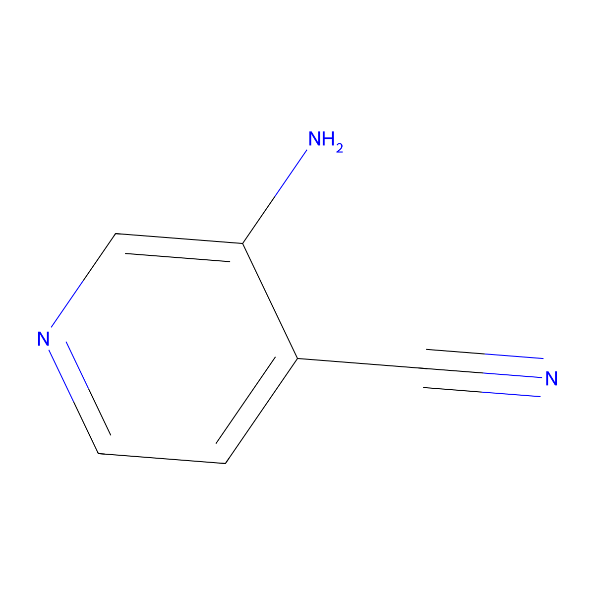 3-Aminopyridine-4-carbonitrile molecular structure, CAS 78790-79-1