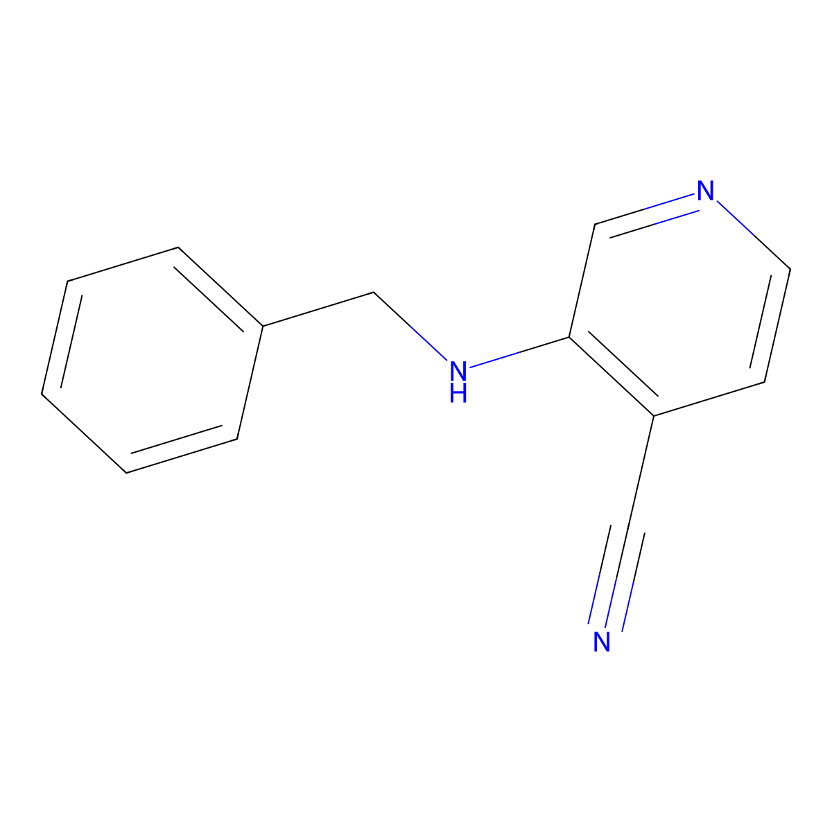 3-(Benzylamino)pyridine-4-carbonitrile molecular structure, CAS 78790-81-5