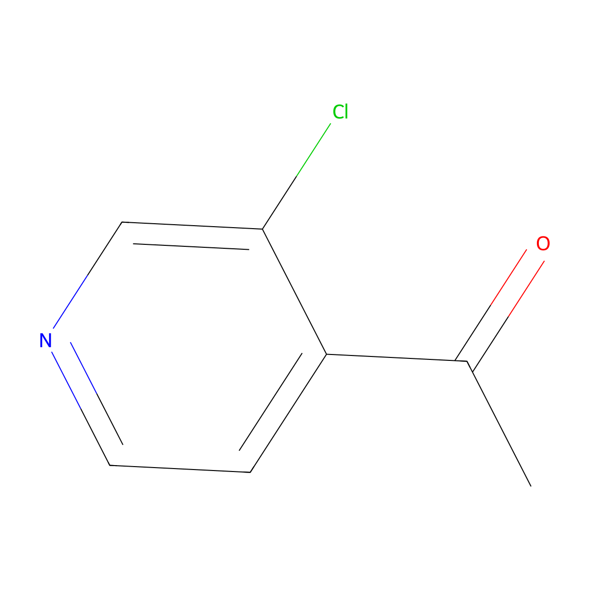 1-(3-Chloropyridin-4-yl)ethan-1-one molecular structure, CAS 78790-82-6