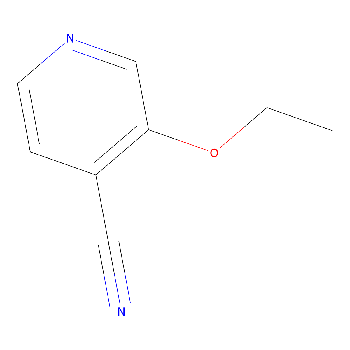 3-Ethoxyisonicotinonitrile molecular structure, CAS 78790-86-0